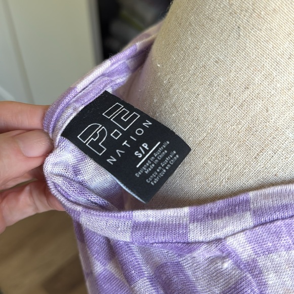 P.E Nation 100% Linen Llng Sleeve Top Small EUC - Picture 5 of 5